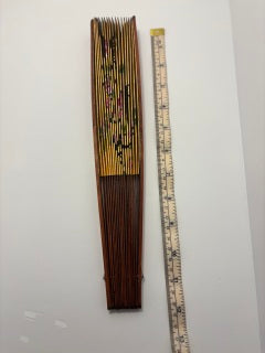 Vintage Hand-Painted Japanese Cherry Blossom Folding Fan (Sensu)
